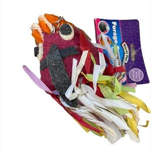 Superpet Avian Forage Friends Loofa Sisal Paper Hanging Toy Bird Shed Medium NEW